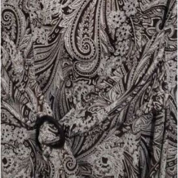 NWT Perceptions XL Brown and White Versatile SS Midi-Length Dress - Picture 4 of 8